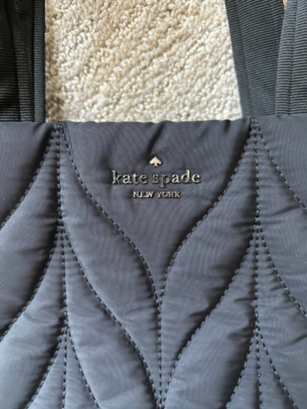 kate spade Quilted Black Nylon Crossbody Bag in Perfect Condition - Picture 2 of 5